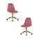 Набор 2 шт Офисное кресло для персонала DOBRIN MONTY GOLD, розовый велюр (MJ9-32)