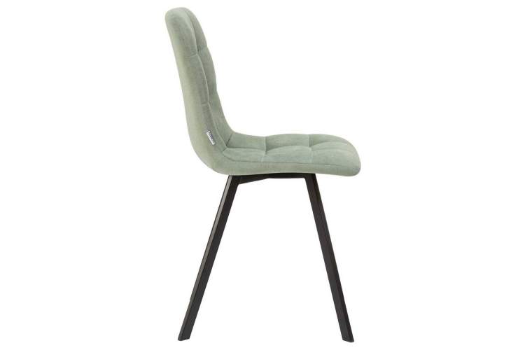 Стул обеденный DOBRIN ALEX SQUARE, черные матовые ножки, мята ткань (UF860-11B)-2
