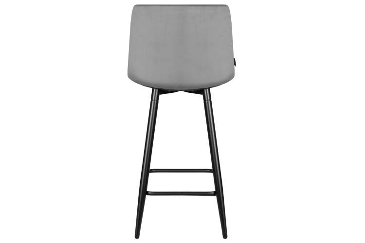 Набор 2 шт Стул полубарный DOBRIN OLIVIA, черные матовые ножки, темно-серый велюр (108-91)-5