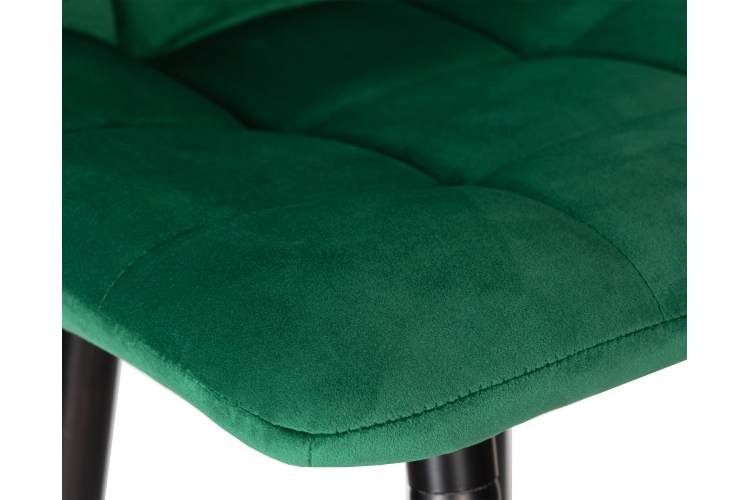 Стул полубарный DOBRIN OLIVIA, черные матовые ножки, зелёный велюр (108-64)-6