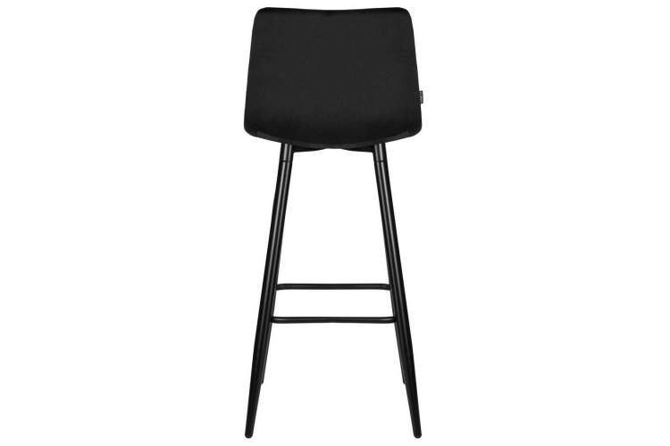 Стул барный DOBRIN NICOLE, черные матовые ножки, черный велюр (108-77)-4