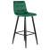 Набор 2 шт Стул барный DOBRIN NICOLE, черные матовые ножки, зелёный велюр (108-64)