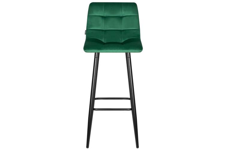 Набор 2 шт Стул барный DOBRIN NICOLE, черные матовые ножки, зелёный велюр (108-64)-6