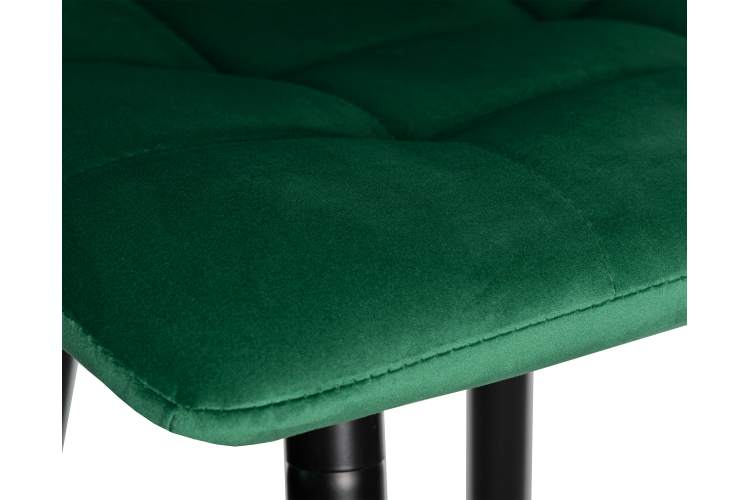 Набор 2 шт Стул барный DOBRIN NICOLE, черные матовые ножки, зелёный велюр (108-64)-7