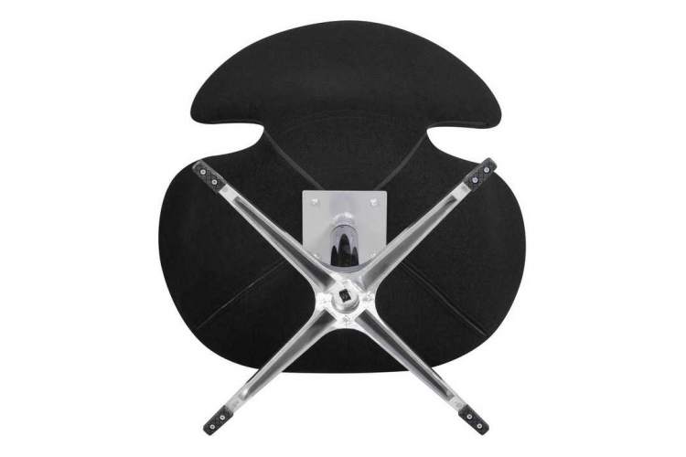 Кресло дизайнерское DOBRIN SWAN, черная ткань AF9, алюминиевое основание-5