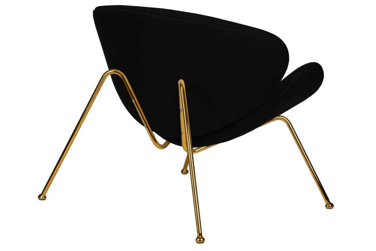 Набор 2 шт Кресло дизайнерское DOBRIN EMILY, черный ткань AF9, золотое основание-4