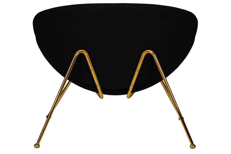 Набор 2 шт Кресло дизайнерское DOBRIN EMILY, черный ткань AF9, золотое основание-5