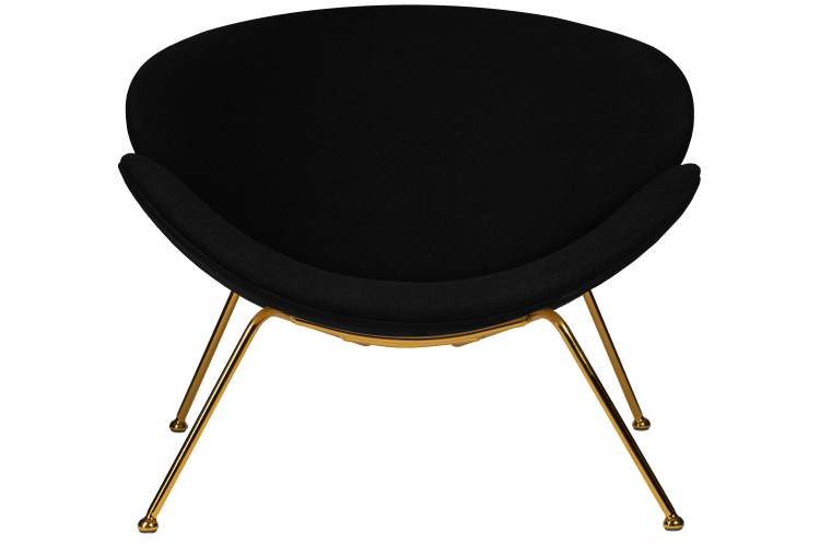 Набор 2 шт Кресло дизайнерское DOBRIN EMILY, черный ткань AF9, золотое основание-6