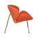 Набор 2 шт Кресло дизайнерское DOBRIN EMILY, оранжевая ткань AF, золотое основание