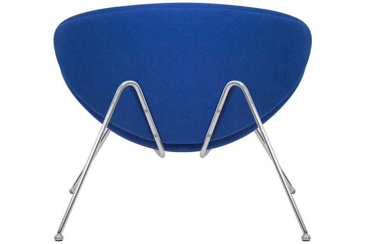 Набор 2 шт Кресло дизайнерское DOBRIN EMILY, синяя ткань AF6, хромированная сталь-5