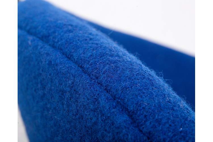 Набор 2 шт Кресло дизайнерское DOBRIN EMILY, синяя ткань AF6, хромированная сталь-10