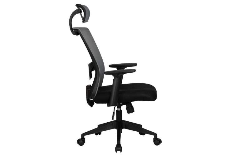 Офисное кресло для персонала DOBRIN NIXON, чёрный, серая сетка-2