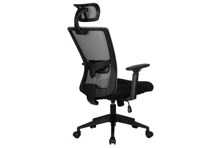 Офисное кресло для персонала DOBRIN NIXON, чёрный, серая сетка-3