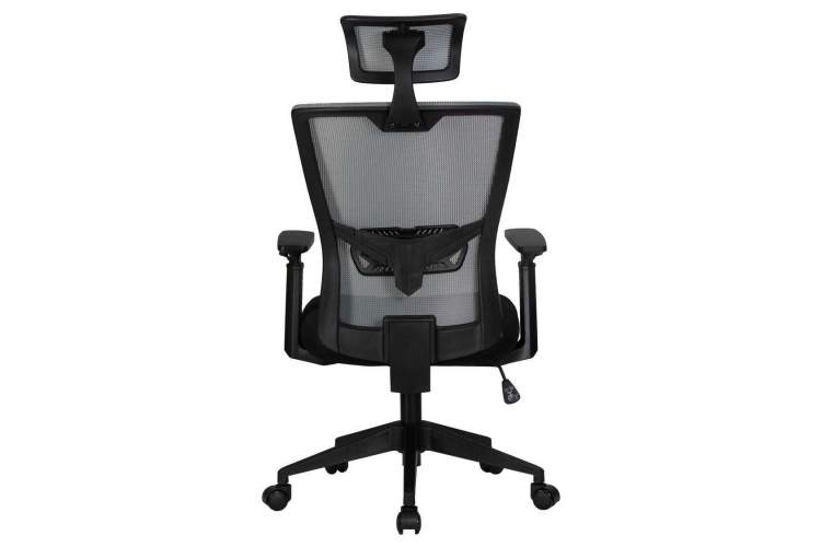 Офисное кресло для персонала DOBRIN NIXON, чёрный, серая сетка-4