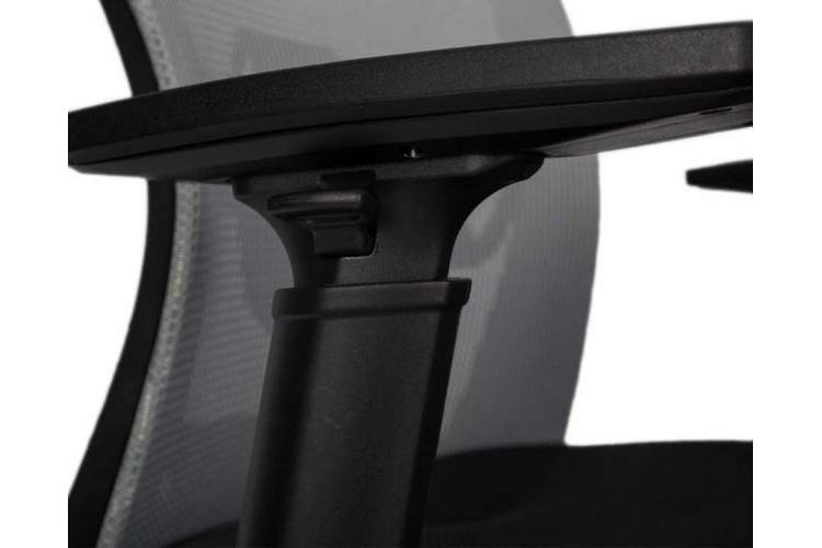 Офисное кресло для персонала DOBRIN NIXON, чёрный, серая сетка-7