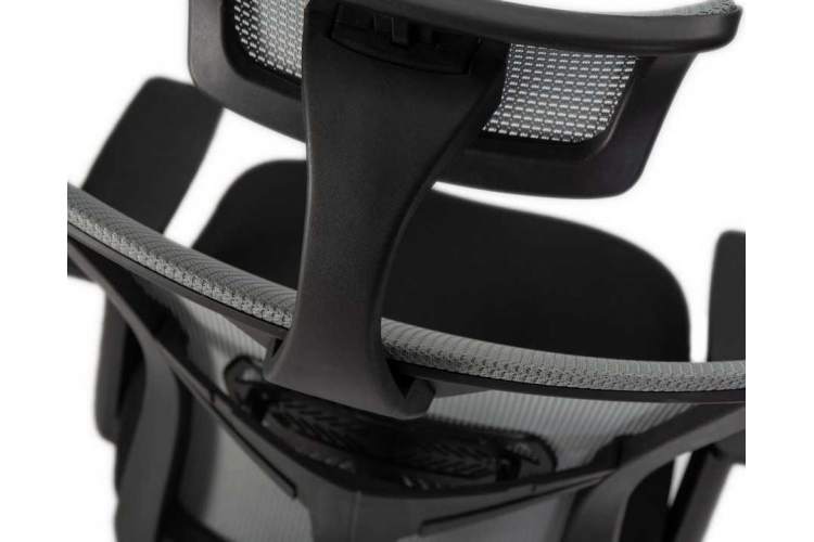 Офисное кресло для персонала DOBRIN NIXON, чёрный, серая сетка-9