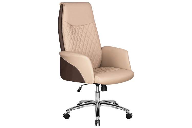 Офисное кресло для руководителей DOBRIN LEONARD, коричнево-бежевый-1