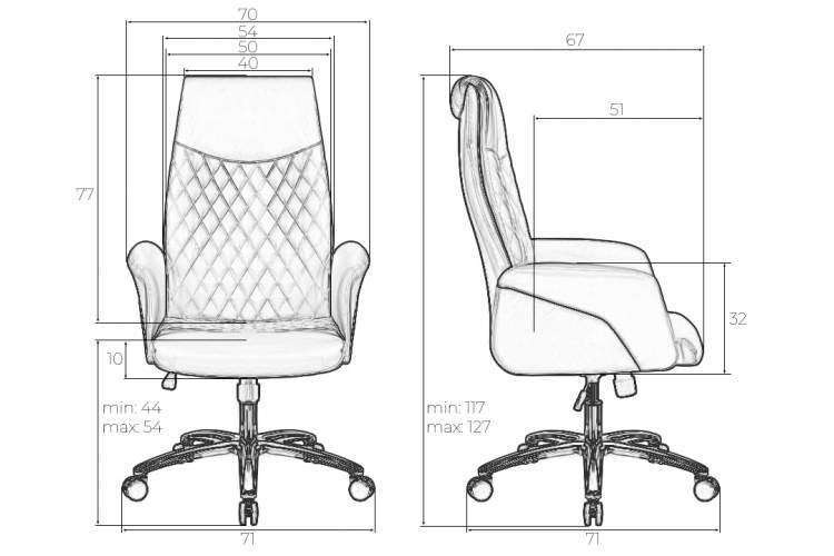 Офисное кресло для руководителей DOBRIN LEONARD, коричнево-бежевый-8