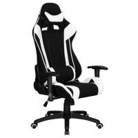 Геймерское Кресло игровое DOBRIN DALLAS, черно-белая ткань
