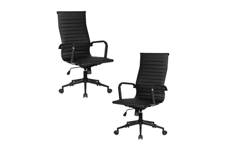 Набор 2 шт Офисное кресло для руководителей DOBRIN CLARK SIMPLE BLACK, чёрный