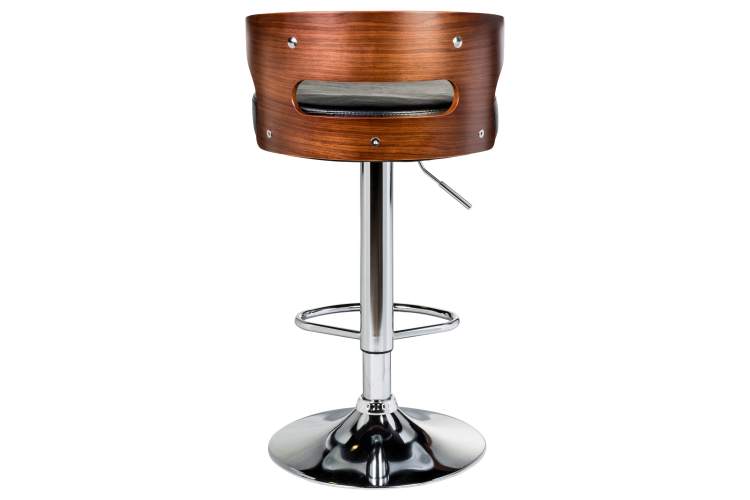 Набор 2 шт Стул барный DOBRIN FRED, коричневое дерево, чёрный-3