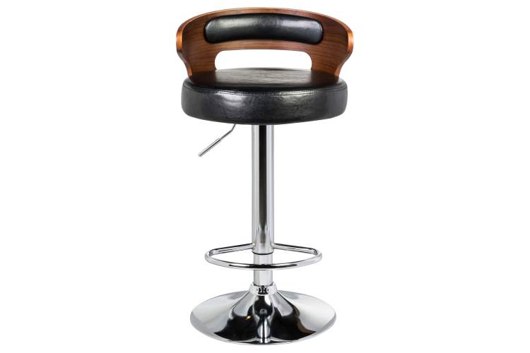 Набор 2 шт Стул барный DOBRIN FRED, коричневое дерево, чёрный-4