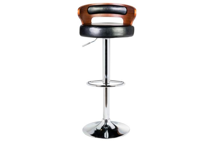 Набор 2 шт Стул барный DOBRIN FRED, коричневое дерево, чёрный-5