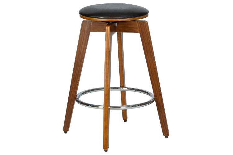 Набор 2 шт Табурет полубарный DOBRIN TOM'66, цвет черный глянец PU ABD 002-1