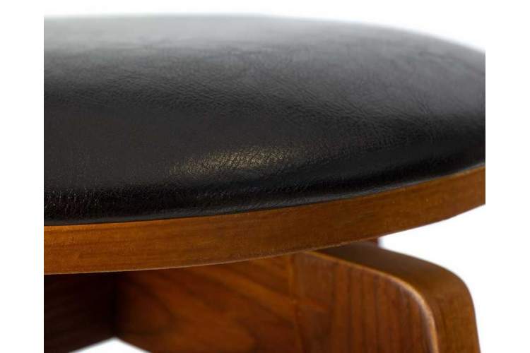 Табурет полубарный DOBRIN TOM'66, цвет черный глянец PU ABD 002-4