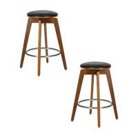 Набор 2 шт Табурет полубарный DOBRIN TOM'66, цвет черный глянец PU ABD 002