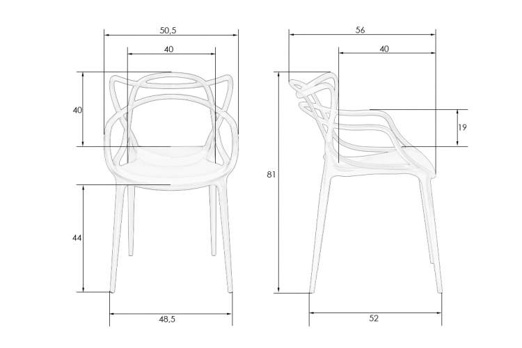 Набор 4 шт Стул обеденный DOBRIN MASTERS, бежевый (GR-03)-7