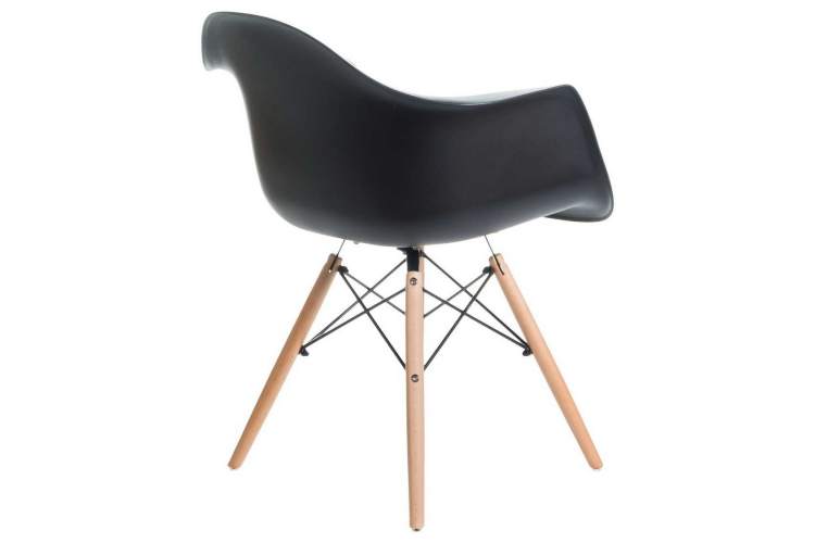 Стул обеденный DOBRIN DAW, ножки светлый бук, цвет сиденья чёрный-3