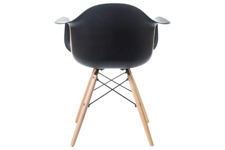 Стул обеденный DOBRIN DAW, ножки светлый бук, цвет сиденья чёрный-4