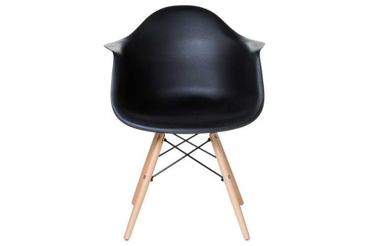 Стул обеденный DOBRIN DAW, ножки светлый бук, цвет сиденья чёрный-5