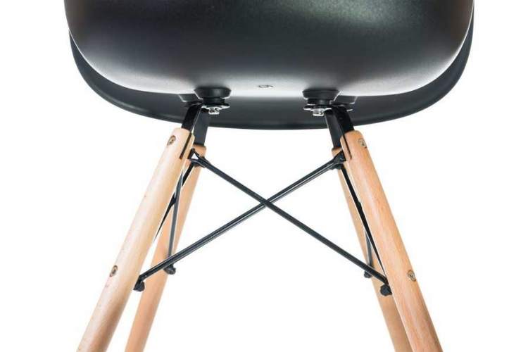 Стул обеденный DOBRIN DAW, ножки светлый бук, цвет сиденья чёрный-6