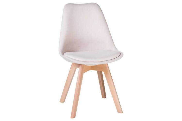 Стул обеденный LMZL-PP635-1, ножки светлый бук, цвет сиденья кремовый