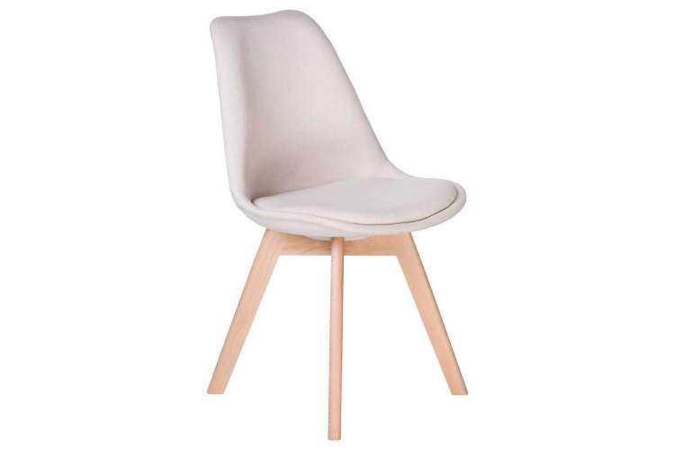 Стул обеденный LMZL-PP635-1, ножки светлый бук, цвет сиденья кремовый-1