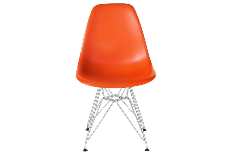 Набор 4 шт Стул обеденный DOBRIN DSR, ножки хром, цвет оранжевый (O-02)-6