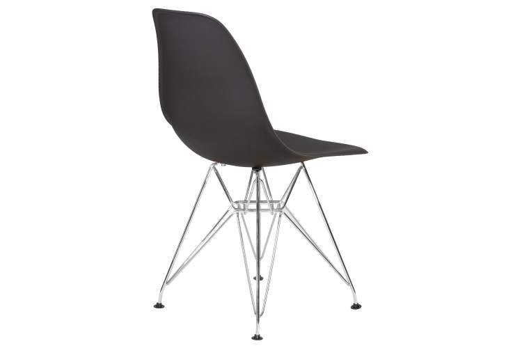 Набор 4 шт Стул обеденный DOBRIN DSR, ножки хром, цвет тёмно-серый (GR-04)-4