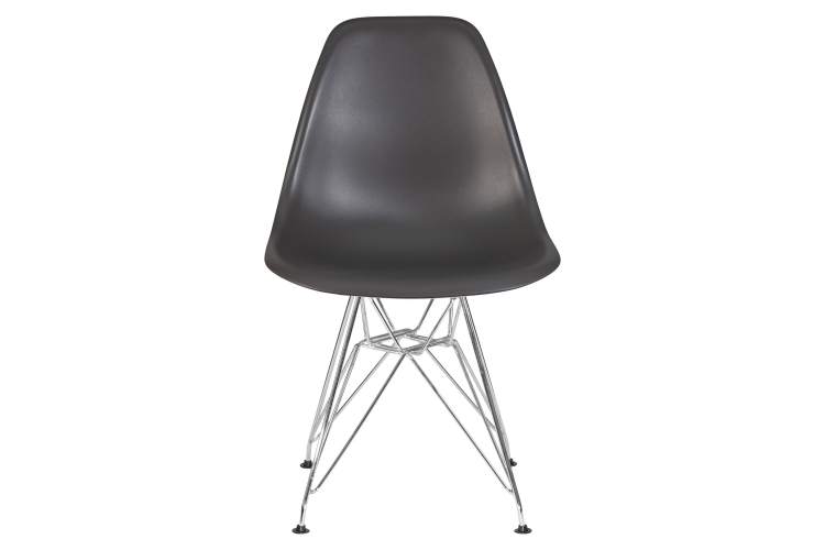 Набор 4 шт Стул обеденный DOBRIN DSR, ножки хром, цвет тёмно-серый (GR-04)-6