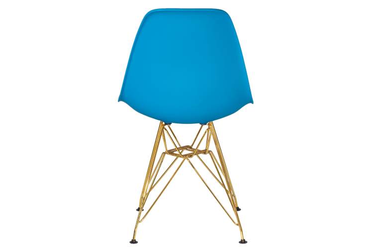 Набор 4 шт Стул обеденный DOBRIN DSR, ножки золотые, цвет голубой (BE-02)-5