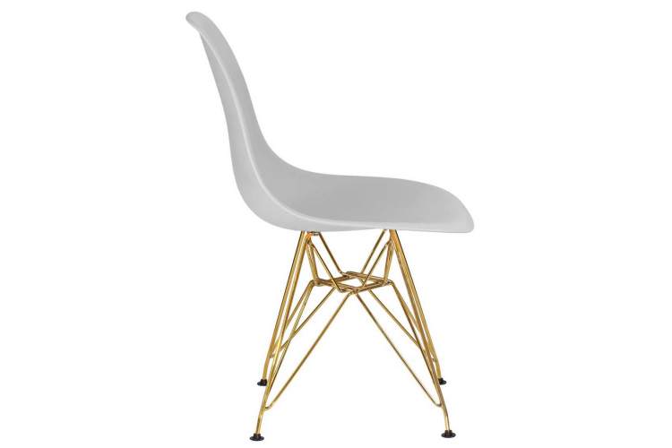 Стул обеденный DOBRIN DSR, ножки золотые, цвет светло-серый (GR-01)-2