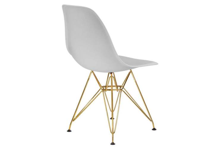 Стул обеденный DOBRIN DSR, ножки золотые, цвет светло-серый (GR-01)-3