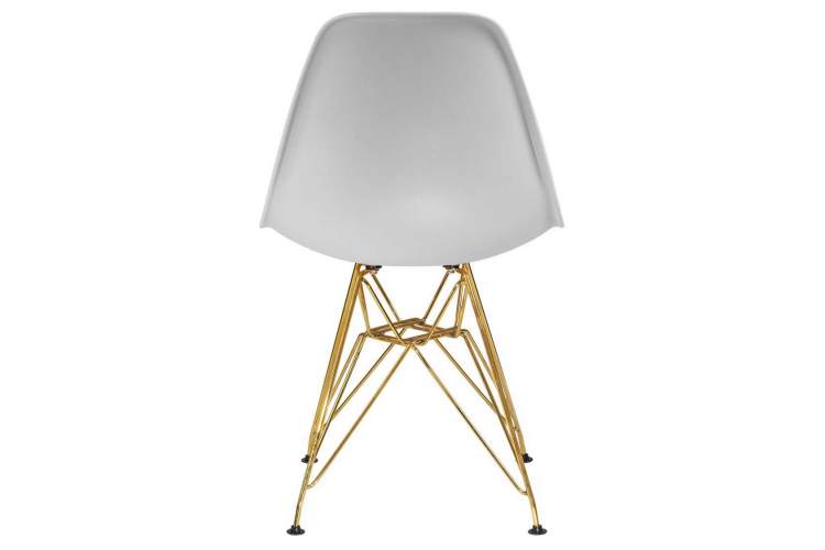 Стул обеденный DOBRIN DSR, ножки золотые, цвет светло-серый (GR-01)-4