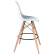 Набор 2 шт Стул барный DOBRIN DSW BAR, ножки светлый бук, цвет сиденья белый (W-02)