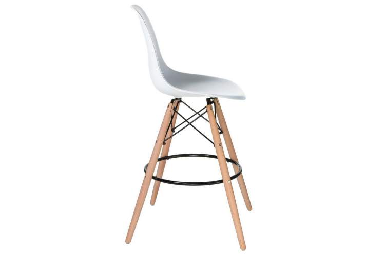 Стул барный DOBRIN DSW BAR, ножки светлый бук, цвет сиденья белый (W-02)-2