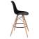 Набор 2 шт Стул барный DOBRIN DSW BAR, ножки светлый бук, цвет сиденья чёрный (B-03)
