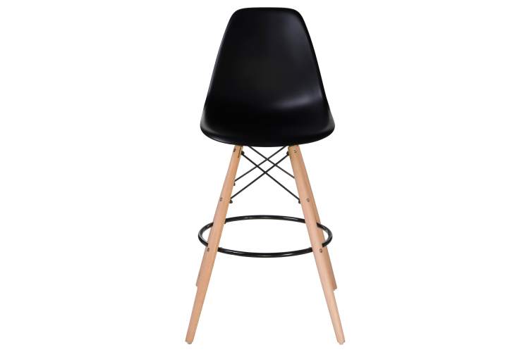 Набор 2 шт Стул барный DOBRIN DSW BAR, ножки светлый бук, цвет сиденья чёрный (B-03)-6