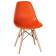 Набор 4 шт Стул обеденный DOBRIN DSW, ножки светлый бук, цвет оранжевый (O-02)