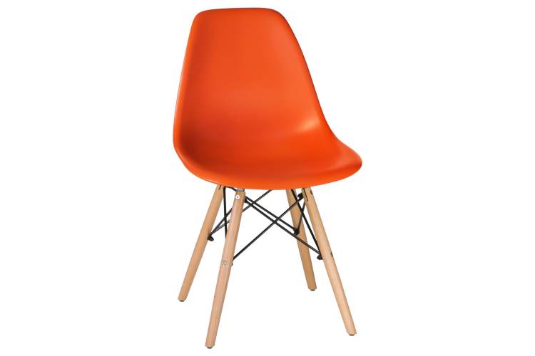 Набор 4 шт Стул обеденный DOBRIN DSW, ножки светлый бук, цвет оранжевый (O-02)-1